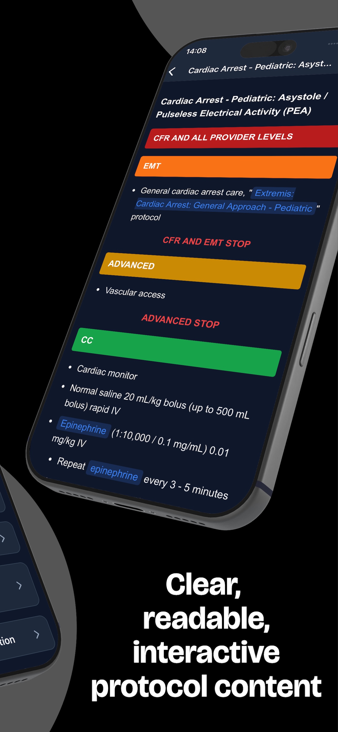 NY EMS Protocols App - Interactive Protocol Content